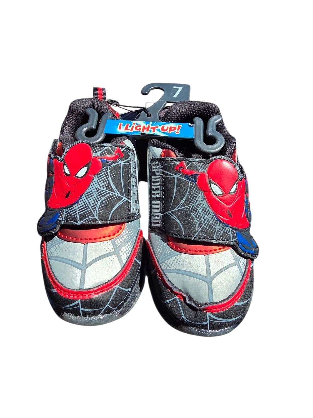 Marvel Spider-Man Boys Light Up Athletic Sneakers - Toddler Size 7 - NWT